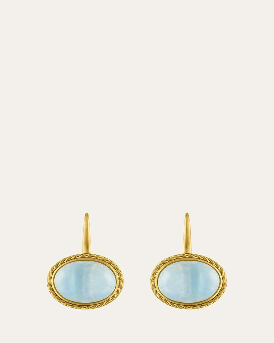 Aquamarine Chorda Hook Earrings